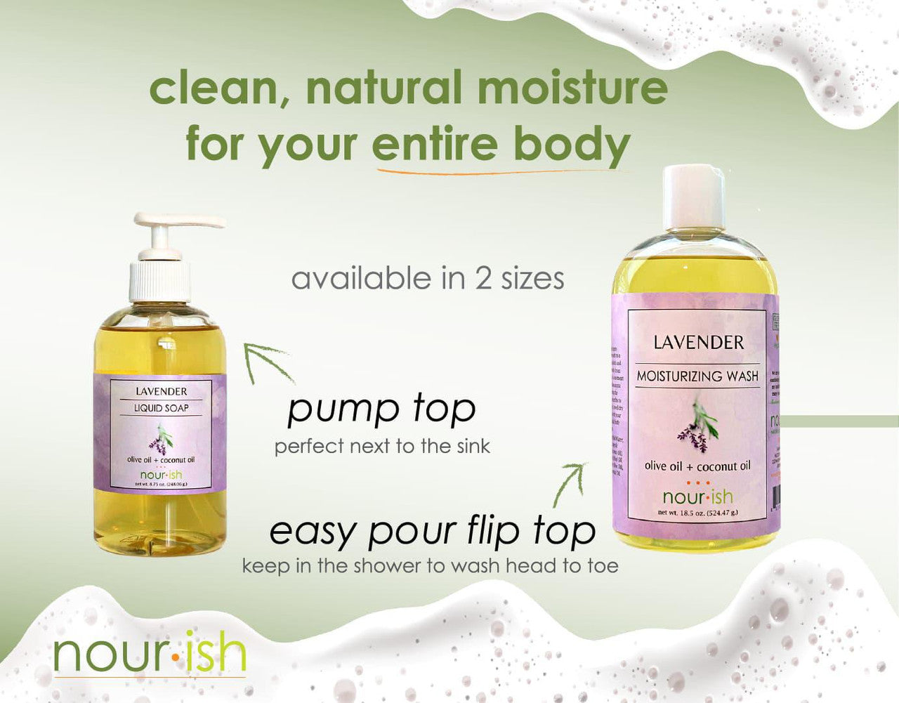 Nourish Natural Wash - Two Sizes