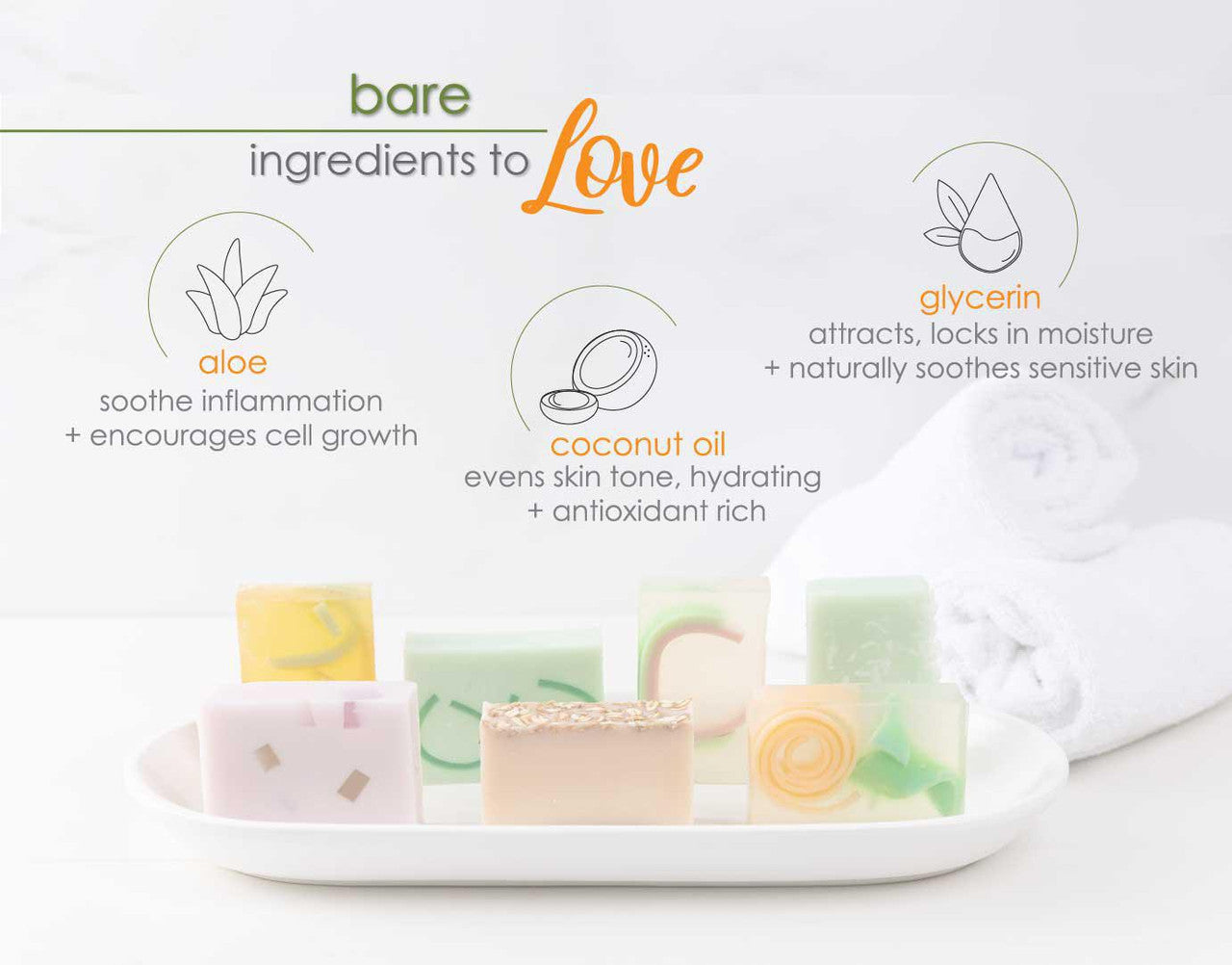 Bare Fragrance Free Glycerin Soap