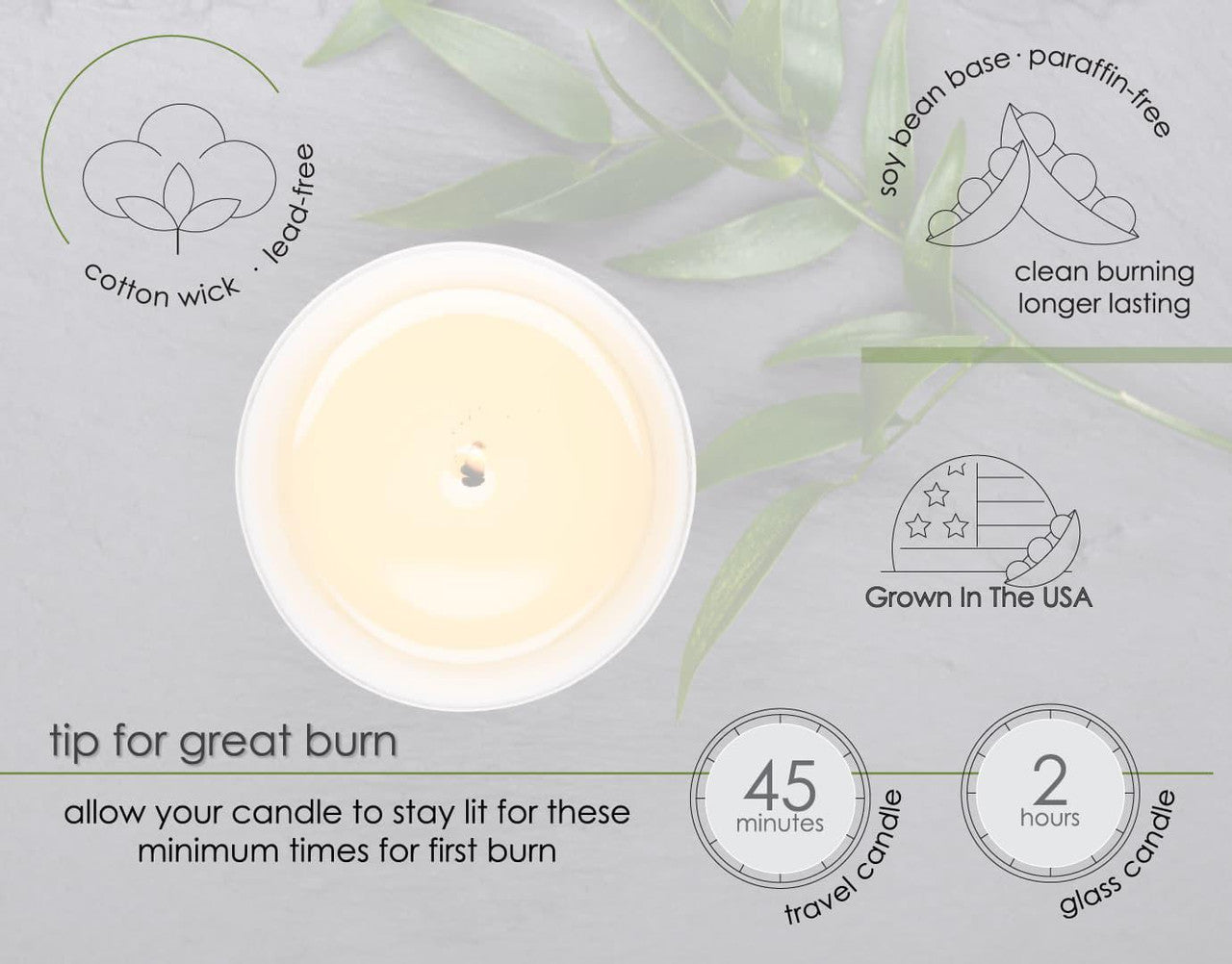 Nourish Clean Burning Soy Candle Tips