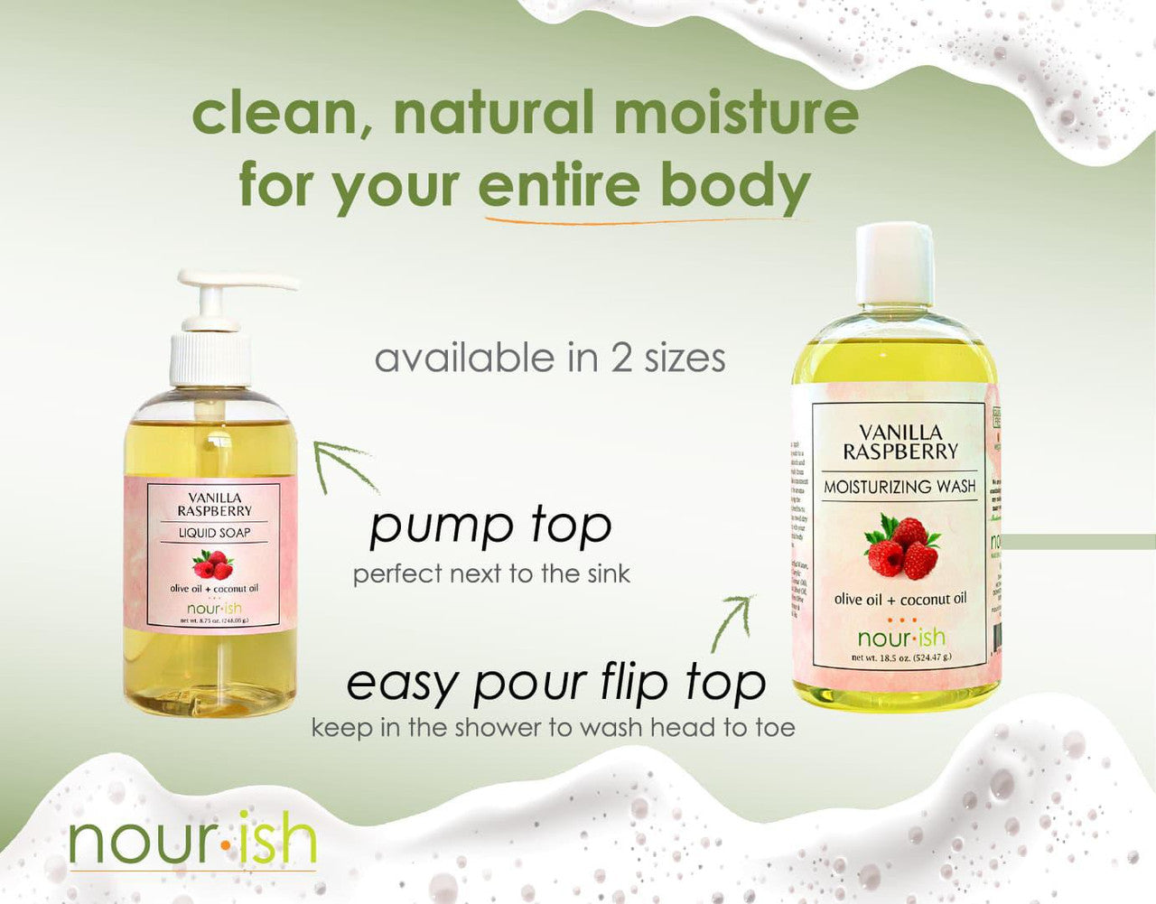 Nourish Natural Wash - Two Sizes