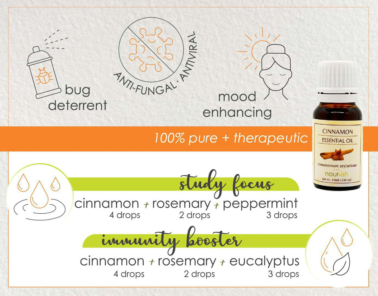 Nourish Cinnamon Essential Oil Benefits