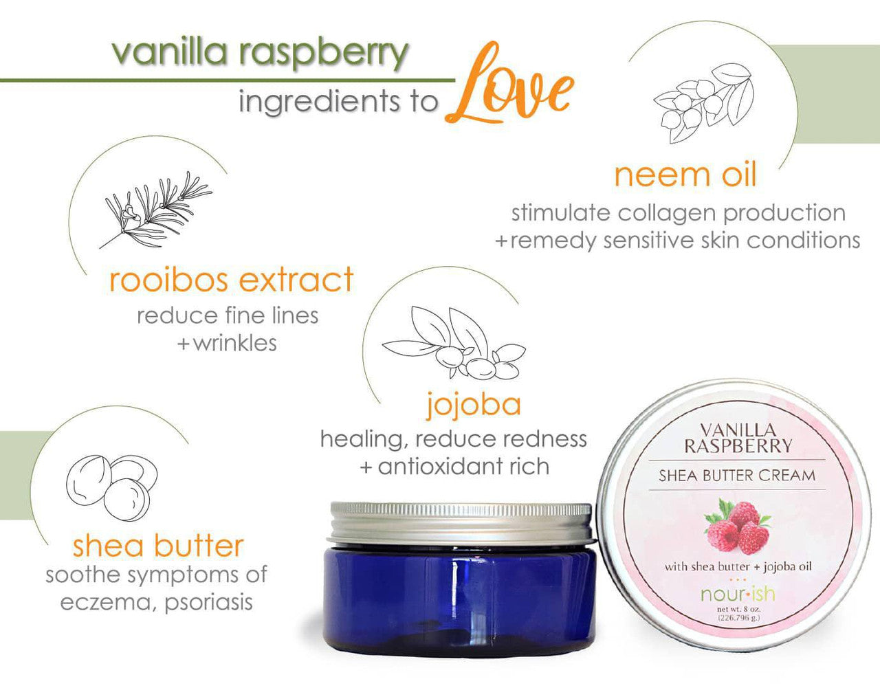 Vanilla Raspberry Shea Butter Cream