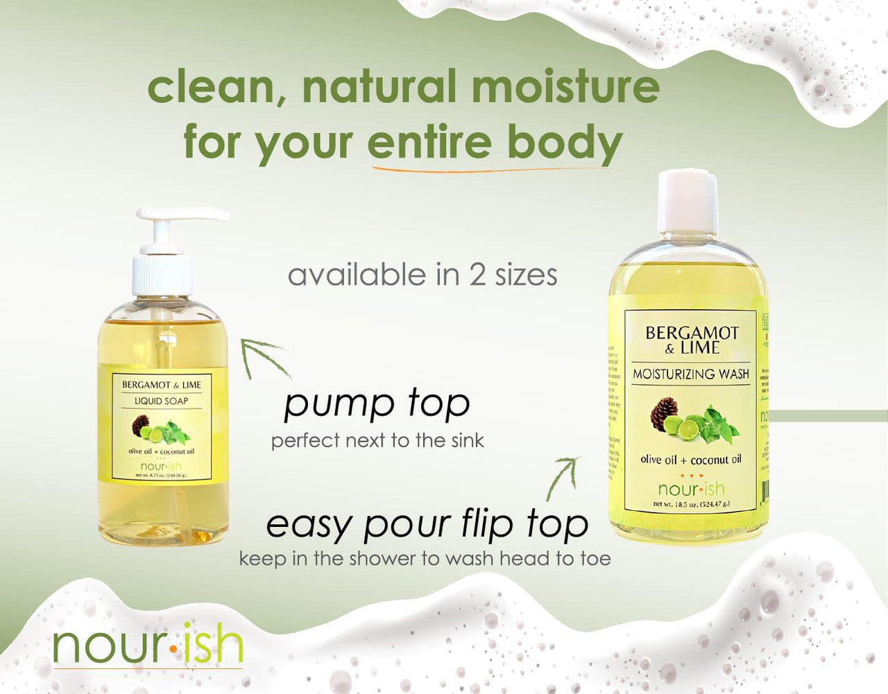 Nourish Natural Wash - Two Sizes