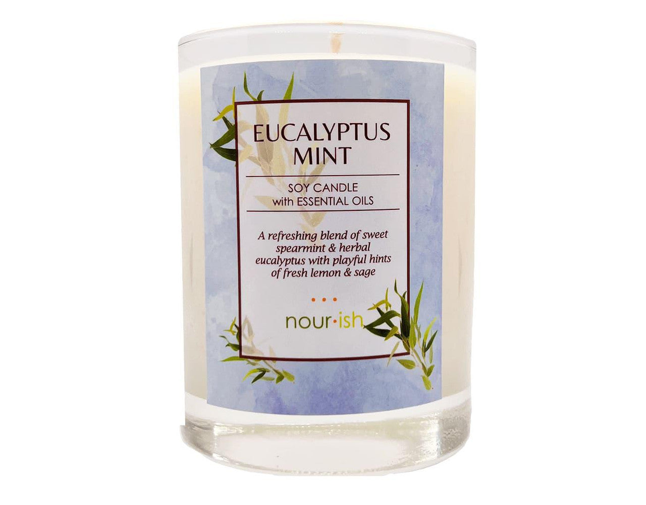 Eucalyptus Mint Glass Soy Candle