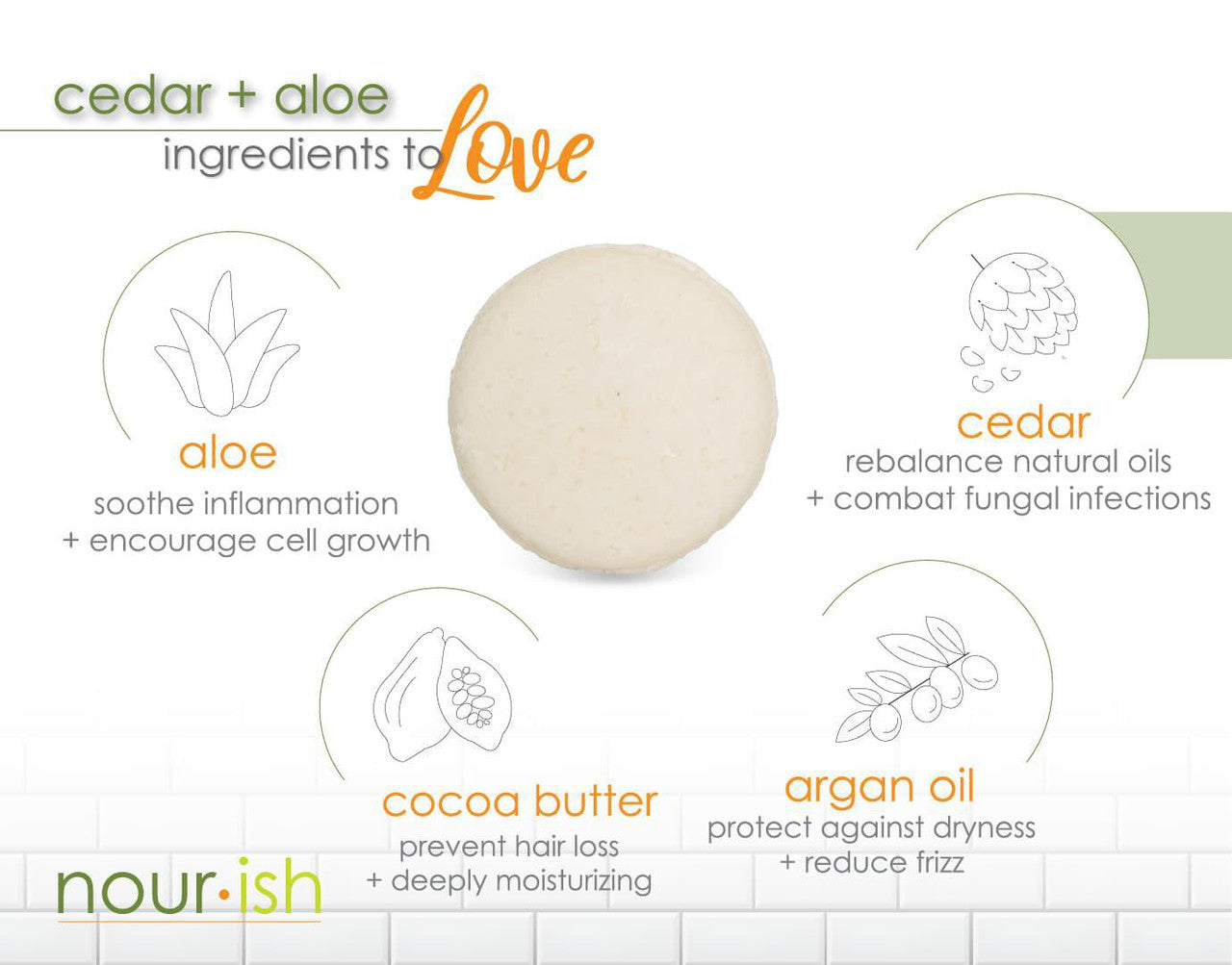 Cedar + Aloe Shampoo Bar