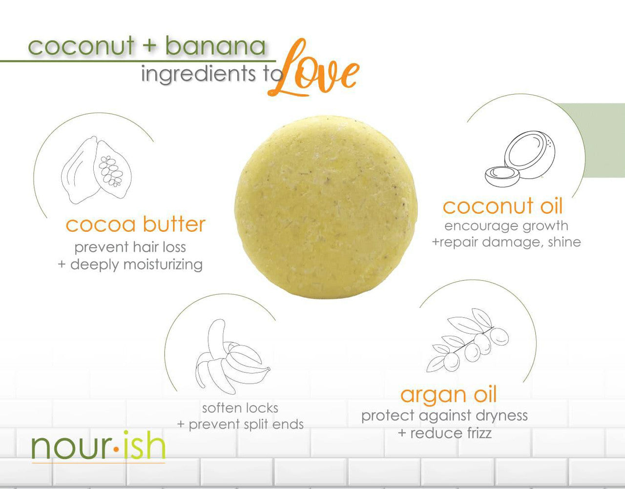 Nourish Coconut Banana Shampoo Bar