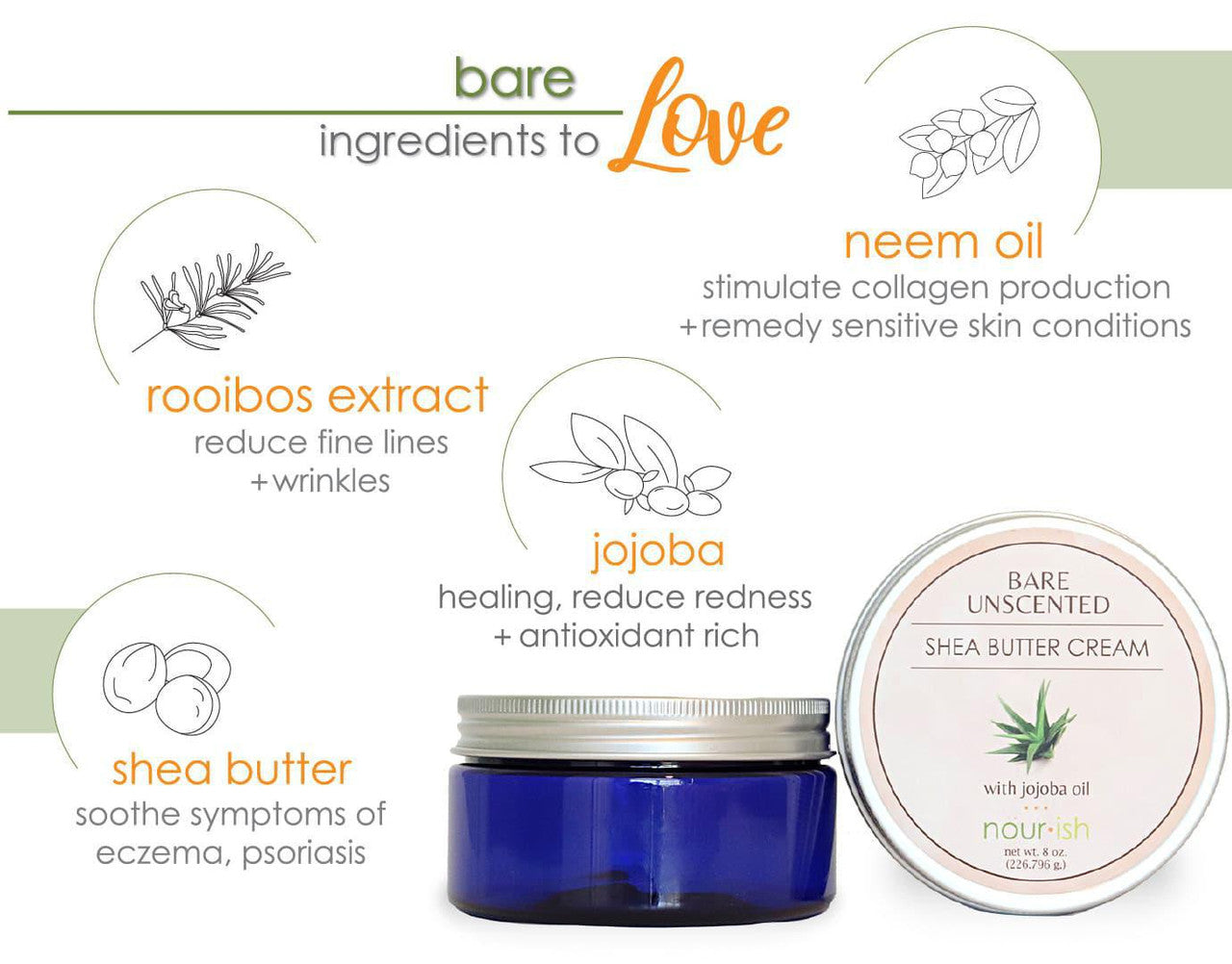 Nourish Shea Butter Cream Natural Ingredients