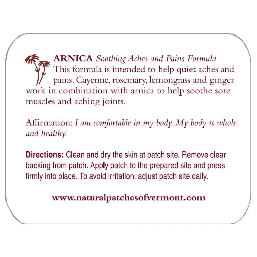 Arnica Muscle & Joint Comfort Essential Oil Patch - 10 Pack Tin