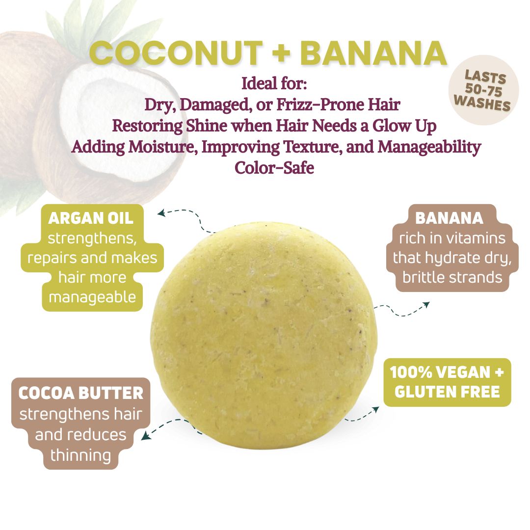 Coconut + Banana Shampoo Bar