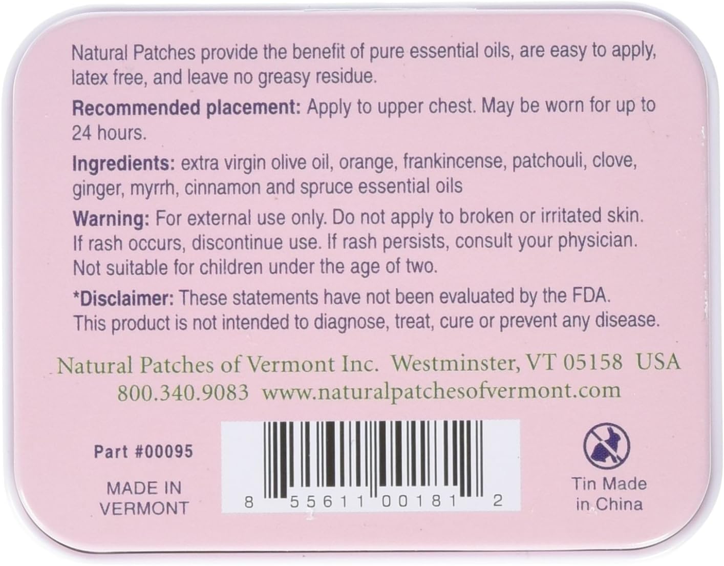 Romance Essential Oil Patches - 10 Pack Tin