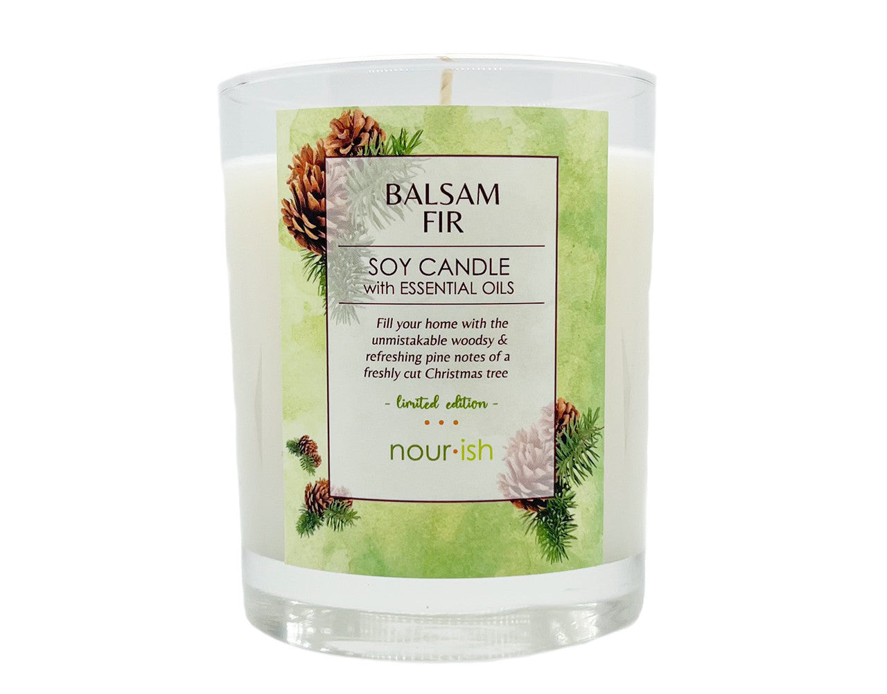 Balsam Fir Glass Soy Candle