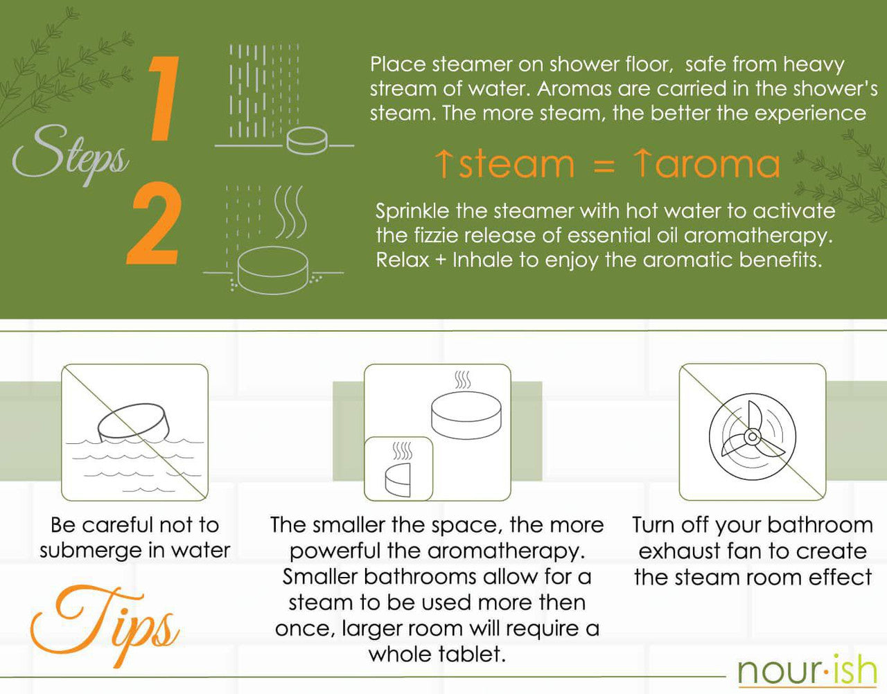 Nourish Shower Steamer Tips