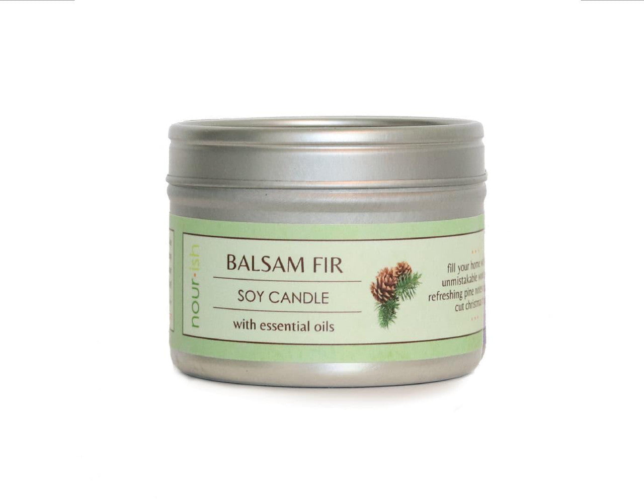 Nourish Natural Balsam Fir Travel Soy Candle