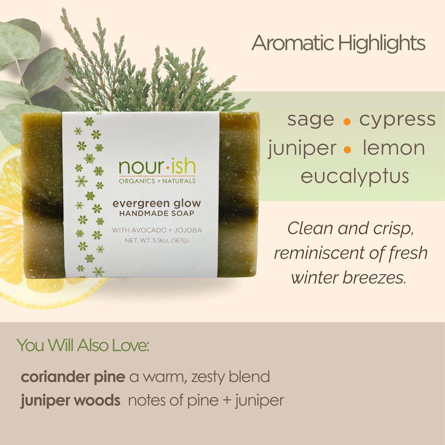 Evergreen Glow Handmade Soap