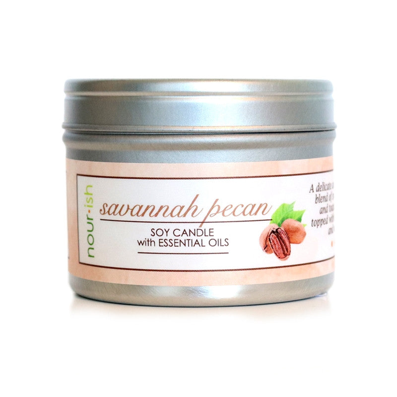 Savannah Pecan Travel Soy Candle